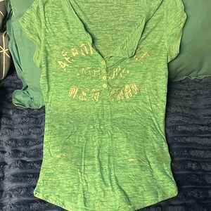 Aeropostale Heather Green Short Sleeve Tee